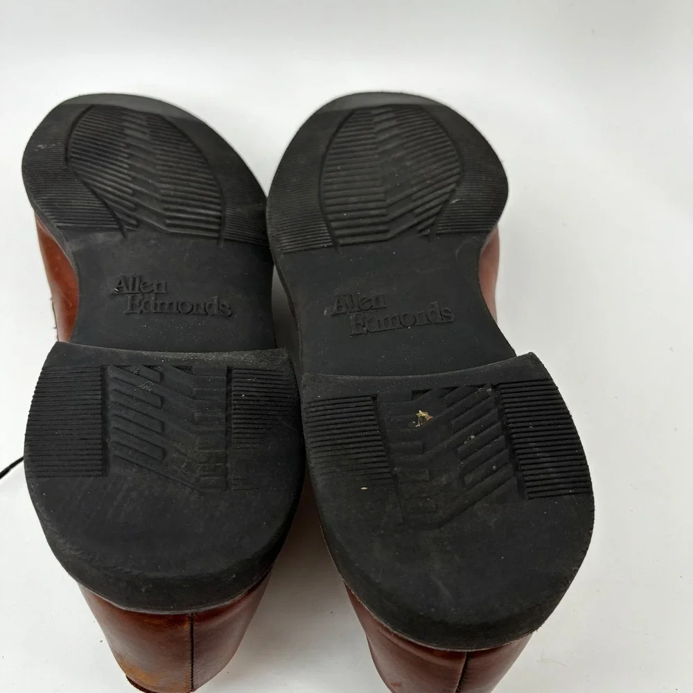 Allen Edmonds Wilbert Brown Leather Cap Toe Derby Comfort Shoes Mens 10 D